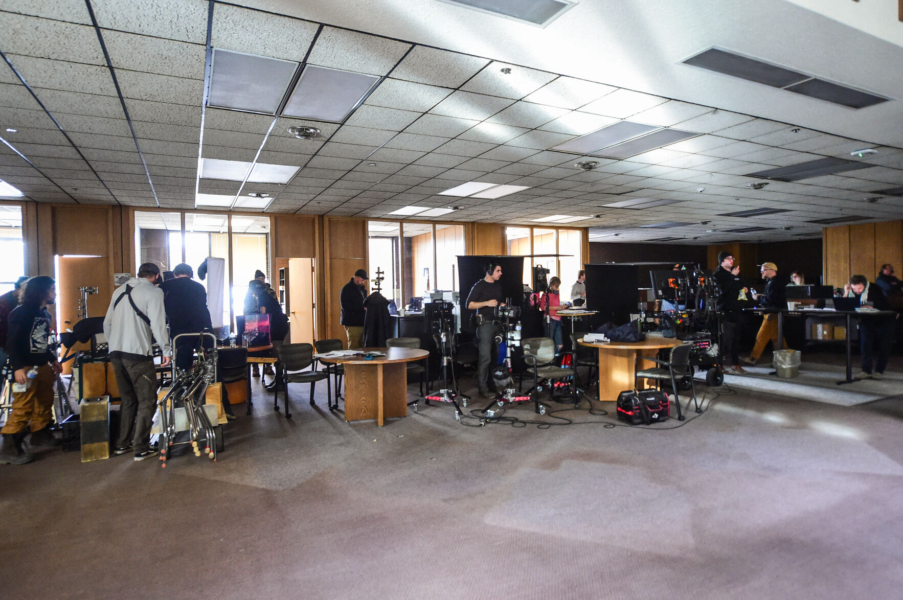 Hollywood film crew films portion of new movie at Billings Gazette, employees star as extras